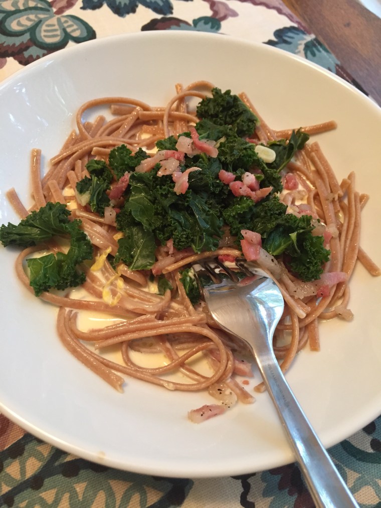 Einkorn with Kale and Pancetta